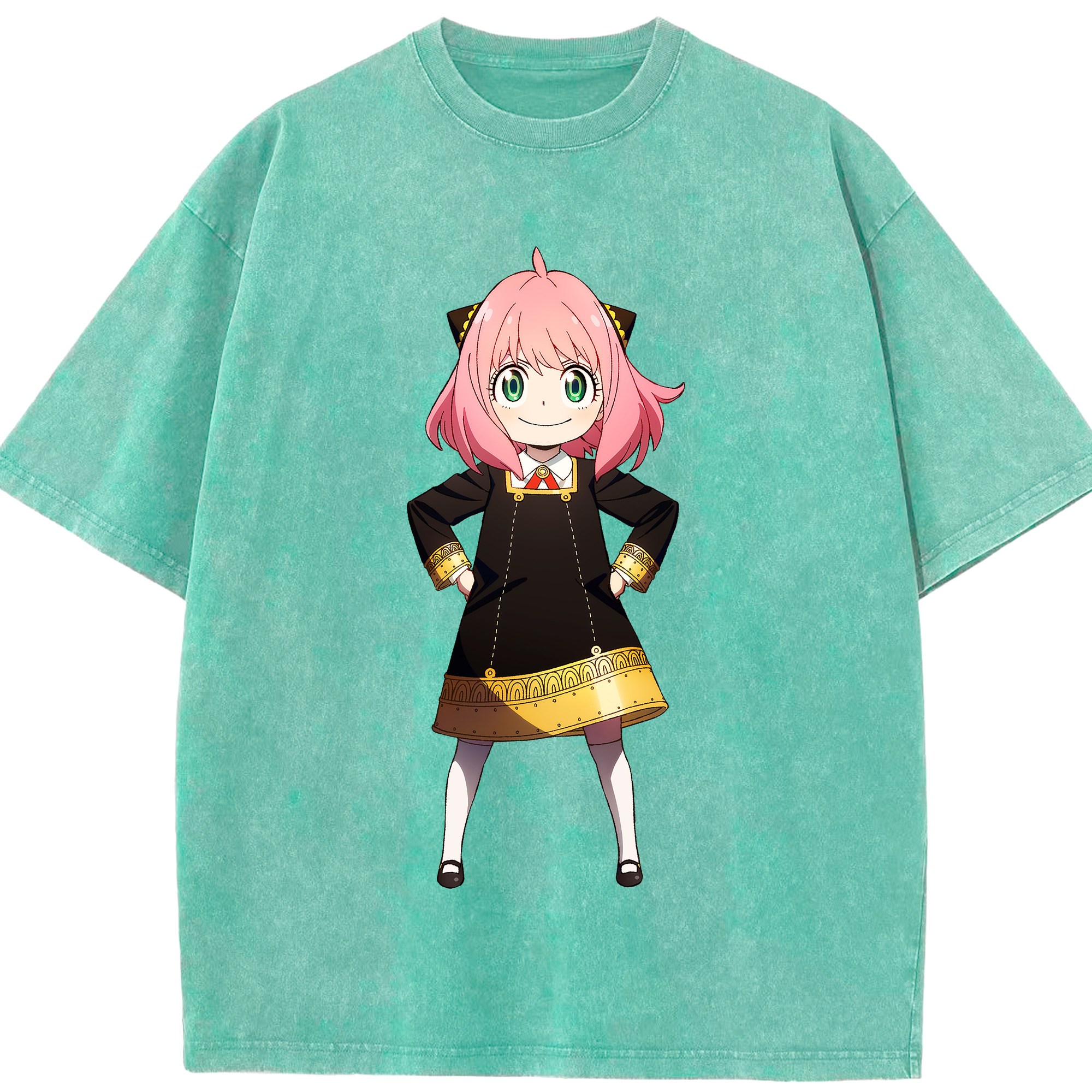 （画像用） SPY×FAMILY间谍家家酒 綿100% ヴィンテージ風 半袖Tシャツ（フロントプリント）